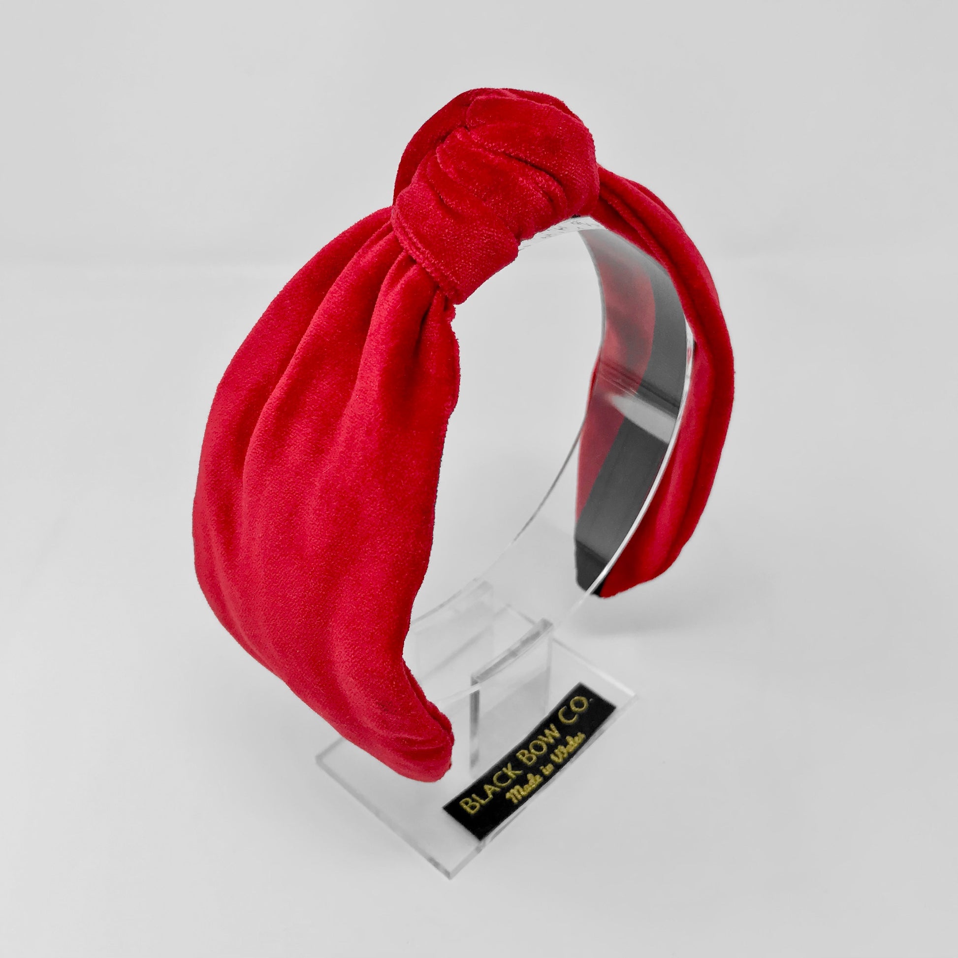 scarlet red velvet headband 