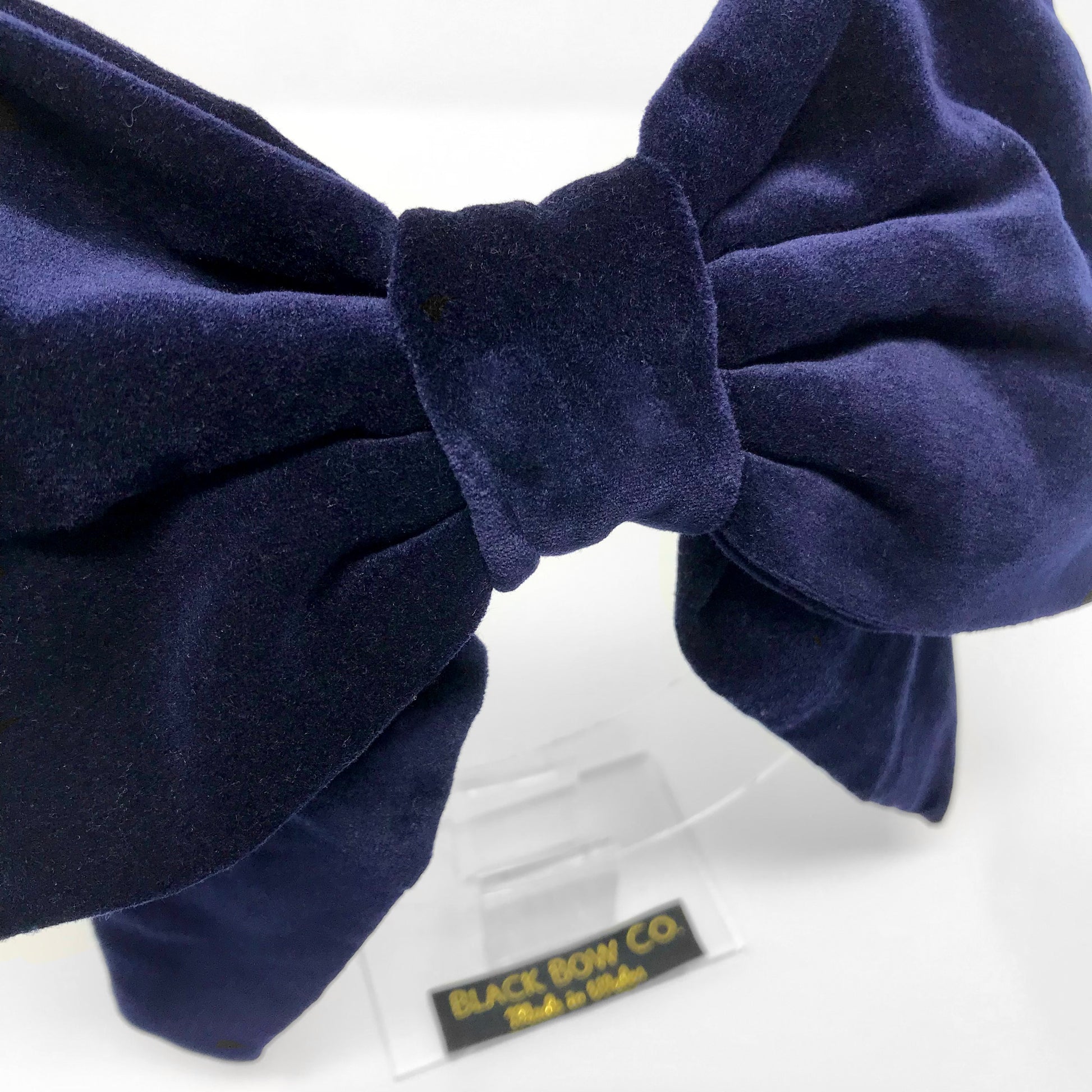 Large velvet blue hairbow